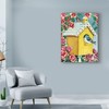 Trademark Fine Art Laurie Korsgaden 'Blue Bird Pink Flowers' Canvas Art, 24x32 ALI41993-C2432GG
